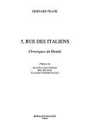 Cover of: 5, rue des Italiens: chroniques du Monde