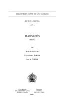 Cover of: Marsanès (NH X)