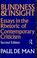 Cover of: Blindness and insight
