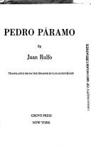 Cover of: Pedro Páramo
