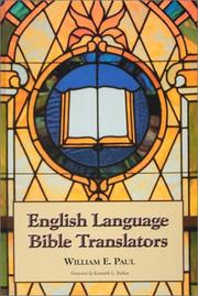 Cover of: English Language Bible Translators by William E. Paul