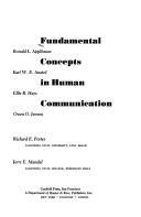 Cover of: Fundamental concepts in human communication by Ronald L. Applbaum ... [and others]