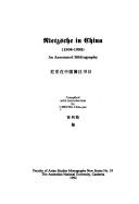 Cover of: Nietzsche In China 1992 (Faculty of Asian Studies Monographs)