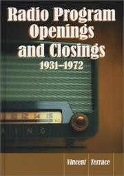 Cover of: Radio program openings and closings, 1931-1972