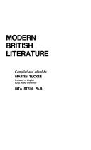 Cover of: Modern British literature by compiled and edited by Ruth Z. Temple [and] Martin Tucker.
