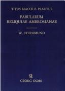 Cover of: Fabularum reliquiae Ambrosianae codicis rescripti Ambrosiana apographum