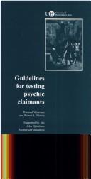 Cover of: Guidelines for testing psychic claimants
