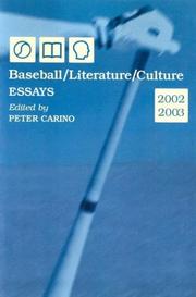 Cover of: Baseball/literature/culture: essays, 2002-2003