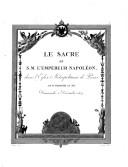 Cover of: Le sacre de l'empereur Napoléon by Jean Tulard