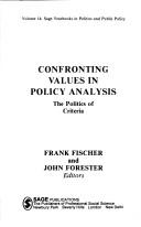 Cover of: Confrontingvalues in policy analysis by Fischer, Frank, John Forester