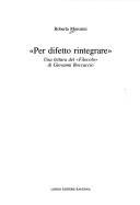 Cover of: Per difetto reintegrare: una lettura del Filocolo di Giovanni Boccaccio
