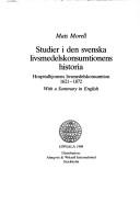 Studier i den svenska livsmedelskonsumtionens historia by Mats Morell