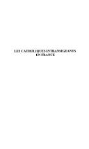 Cover of: Les catholiques intransigeants en France by Laurent Frölich