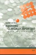 Managing clinically important drug interactions by Philip D. Hansten, John R Horn