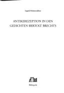 Cover of: Antikenrezeption in den Gedichten Bertolt Brechts