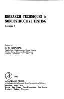 Cover of: Research techniques in nondestructive testing by R. S. Sharpe