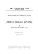 Cover of: Archivio Gaetano Salvemini