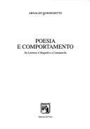 Cover of: Poesia e comportamento: da Lorenzo il Magnifico a Campanella