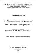 Cover of: Le " Nouveau Roman" en questions 5, une "Nouvelles Autobiographie"?