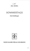 Cover of: Sommertage by Ina Seidel