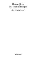 Cover of Die Identität Europas