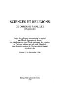 Cover of: Sciences et Religions : de Copernic à Galilée