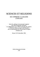 Cover of: Sciences et religions de Copernic à Galilée, 1540-1610 by 