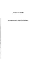 Cover of: A short history of Lithuanian literature by Rimvydas Šilbajoris