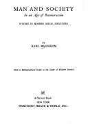 Man and society in an age of reconstruction by Karl Mannheim