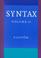 Cover of: Syntax