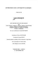 Cover of: Callimaque by par Luigi Lehnus ... [et al.] ; entretiens préparés et présidés par Franco Montanari et Luigi Lehnus, Vandoeuvres-Genève, 3-7 septembre 2001.