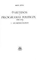 Cover of: Partidos y programas politicos by Miguel Artola Gallego