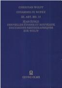 Cover of: Nouvelles études et nouveaux documents photographiques sur Wolff
