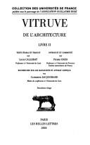 Cover of: De l'architecture [par] Vitruve.: Texte etabli, traduit e commenté par Louis Callebat.