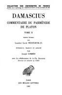 Cover of: Commentaire du Parménide de Platon by Damaskios