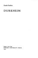 Cover of: Durkheim by Frank Parkin