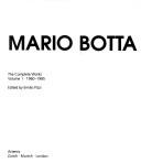 Cover of: Mario Botta: the complete works
