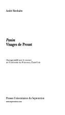 Cover of: Panim: visages de Proust