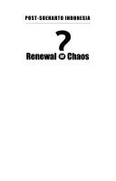 Cover of: Post-Soeharto Indonesia: renewal or chaos?