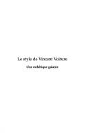 Cover of: Le style de Vincent Voiture by Sophie Rollin