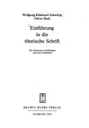 Cover of: Einführung in die tibetische Schrift