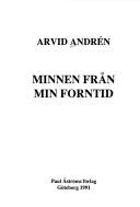 Cover of: Minnen från min forntid