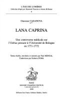 Cover of: Lana Caprina: une controverse médicale sur l''Utérus pensant' à l'Université de Bologne, 1771-1772
