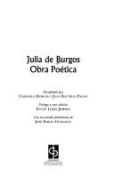 Cover of: Julia De Burgos by 