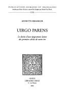 Cover of: Uirgo parens: le destin d'une épigramme latine des premiers siècles de notre ère