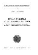 Cover of: Dalla Querella alla Portio legitima: Aspetti della successione necessaria nell'epoca tardo imperiale e giustinianea