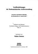 Cover of: Findbuch zum Bestand Preussische Kriegs- und Domänenkammer (Rep. 6)