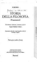 Cover of: Storia della filosofia: frammenti