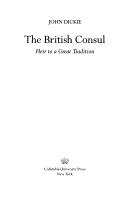 Cover of: The British Consul by John Dickie, John Dickie