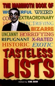 Cover of: The mammoth book of tasteless lists